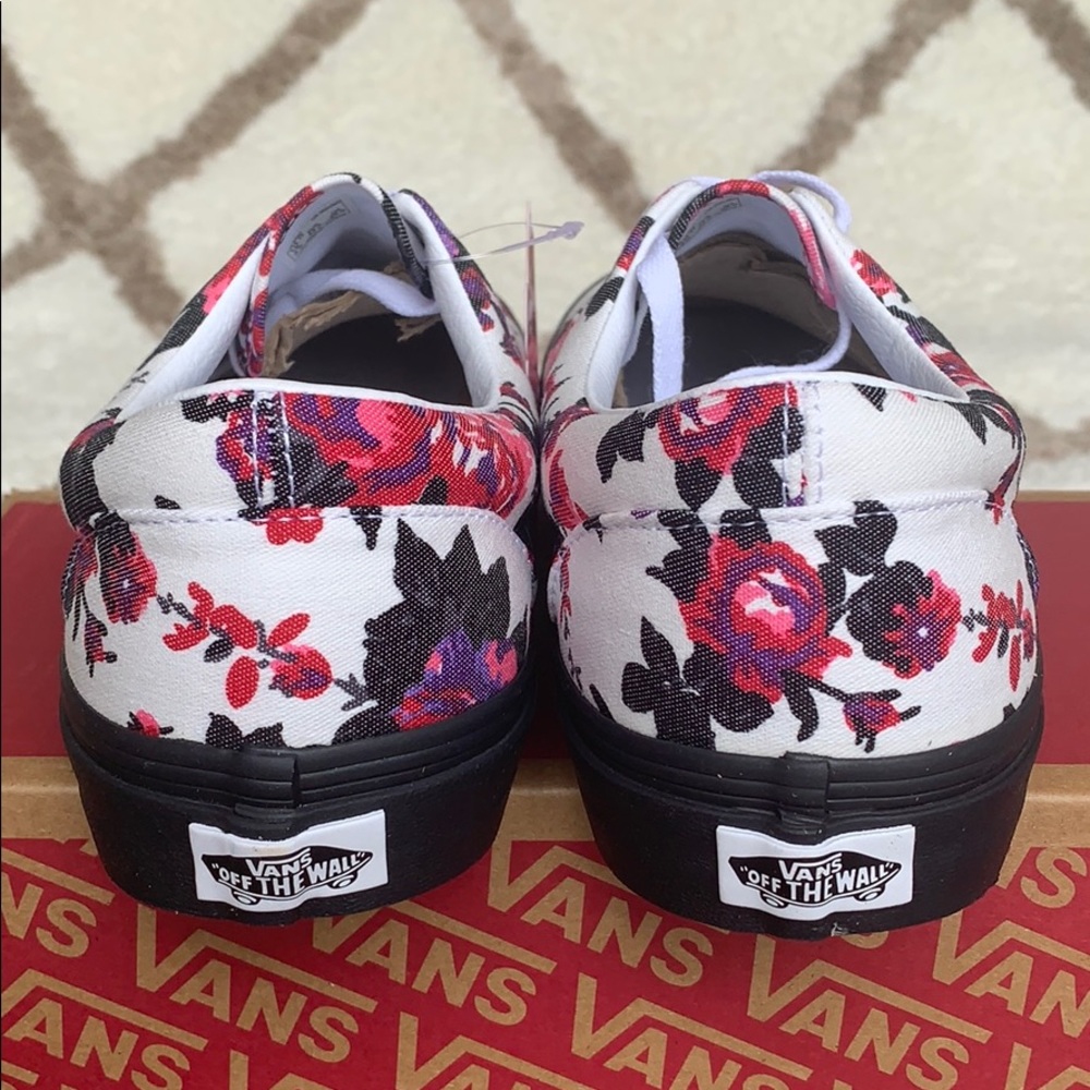 VANS ERA FLORALS WHITE/BLACK MEN’S - Picture 8 of 16